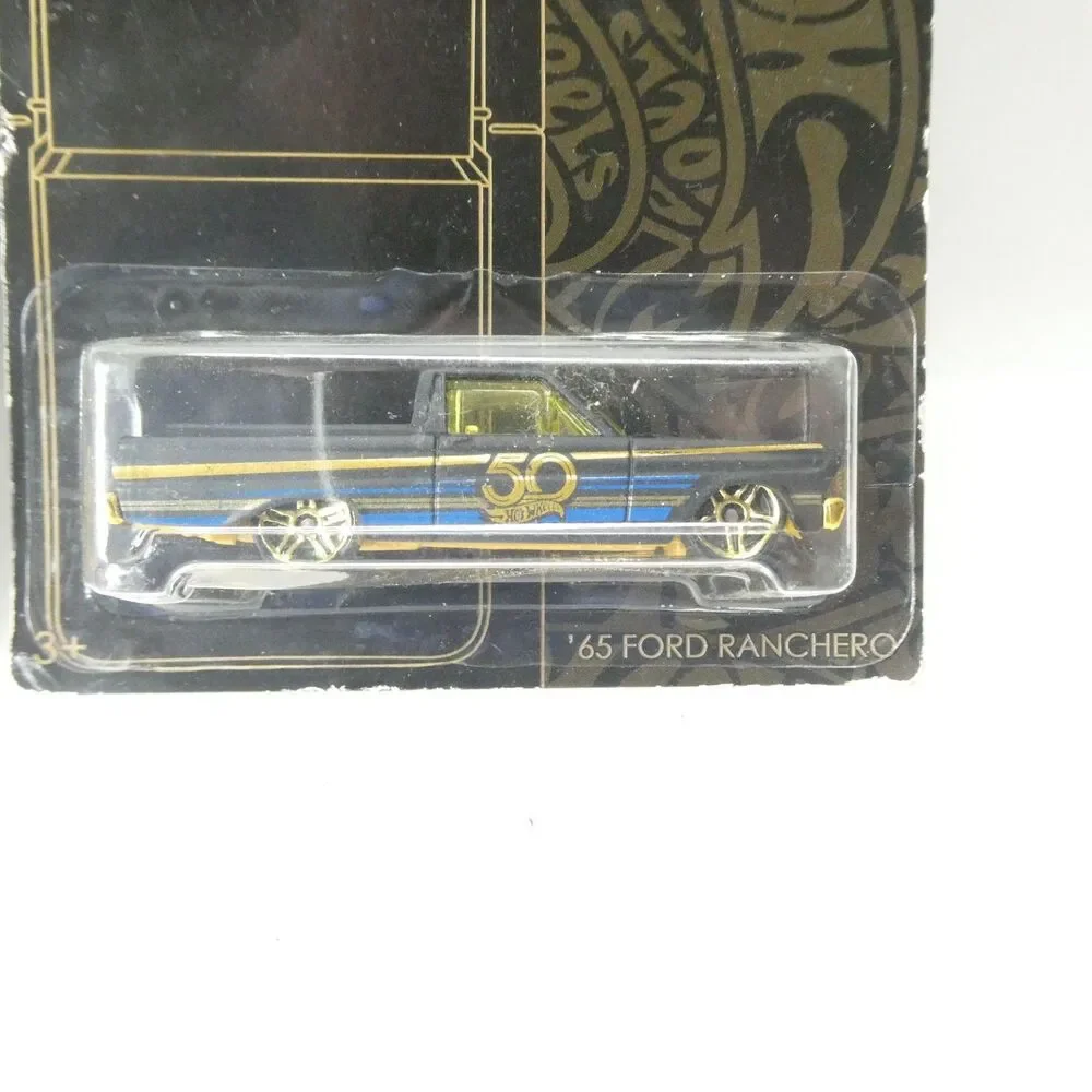 Hot Wheels 50th Anniversary Black & Gold Lot 3 Cars Ranchero Bone Shaker Impala